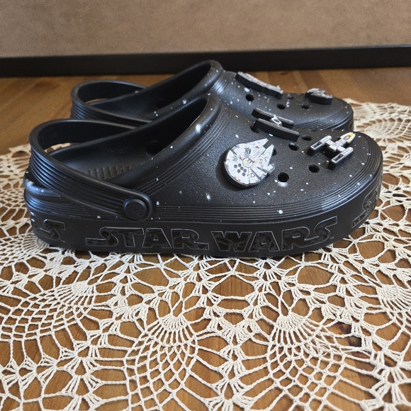 Star Wars X Crocs Clogs - Black Galaxy Print And Themed Jibbitz Size M-7 W-9 main image 8